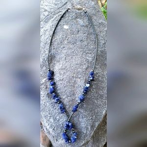 Sodalite and hematite necklace